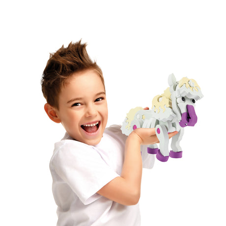 Toi-toys puzzle 3D construction cheval en mousse ensemble de bricolage s
