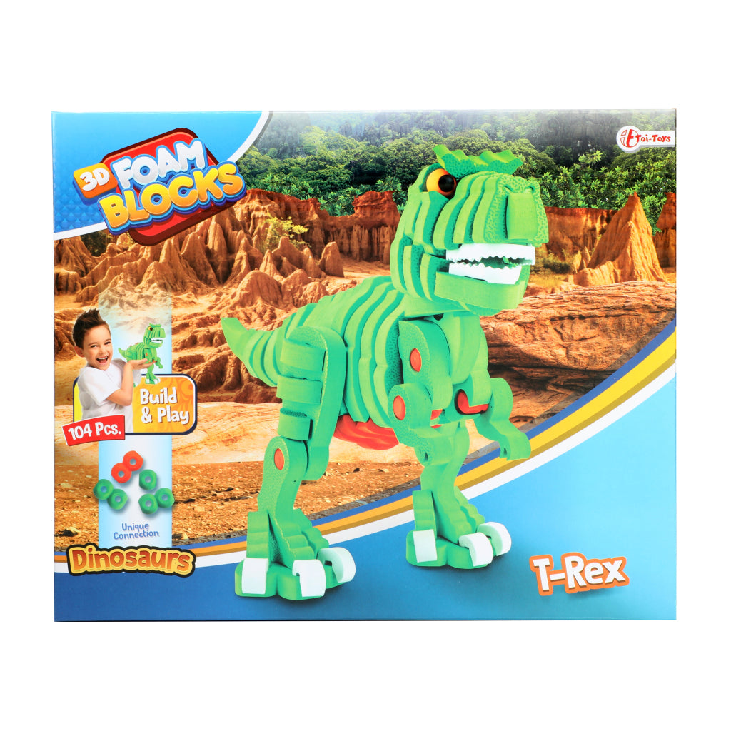 Toi-toys puzzle artisanal dinosaure 25,8 cm vert 104 pièces