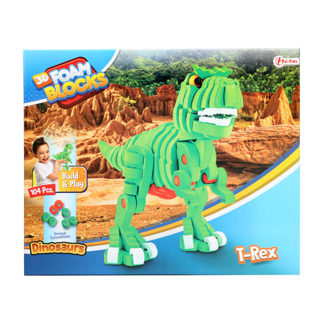 Toi-toys puzzle artisanal dinosaure 25,8 cm vert 104 pièces