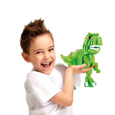 Toi-toys puzzle artisanal dinosaure 25,8 cm vert 104 pièces