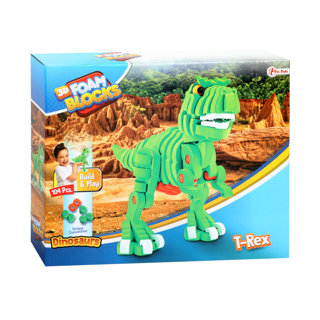 Toi-toys puzzle artisanal dinosaure 25,8 cm vert 104 pièces
