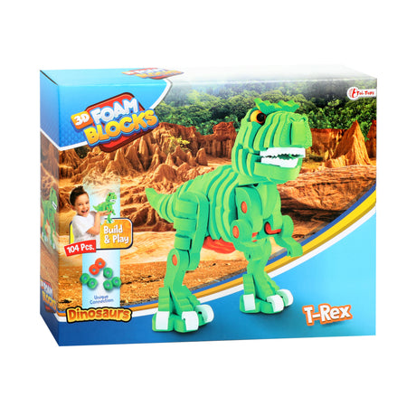 Toi-toys puzzle artisanal dinosaure 25,8 cm vert 104 pièces