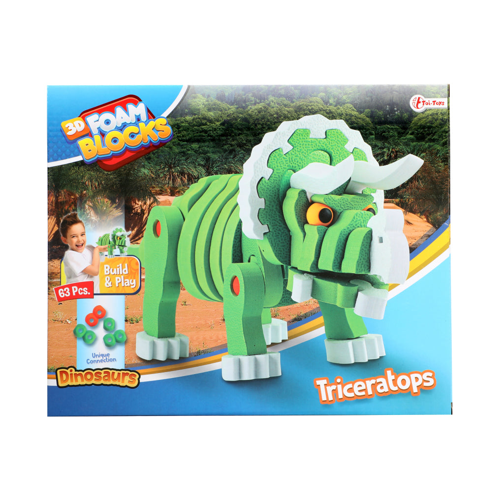 TOI-TOYS CRAFT PUZZLE TRICERA JUNIOR 25,8 cm grøn 59-stykke