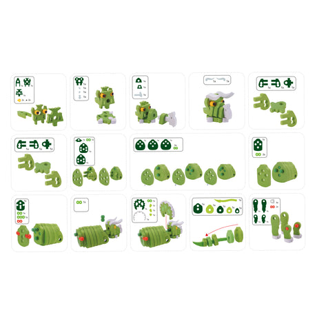 Toi-toys puzzle artisanal tricera junior 25,8 cm vert 59 pièces