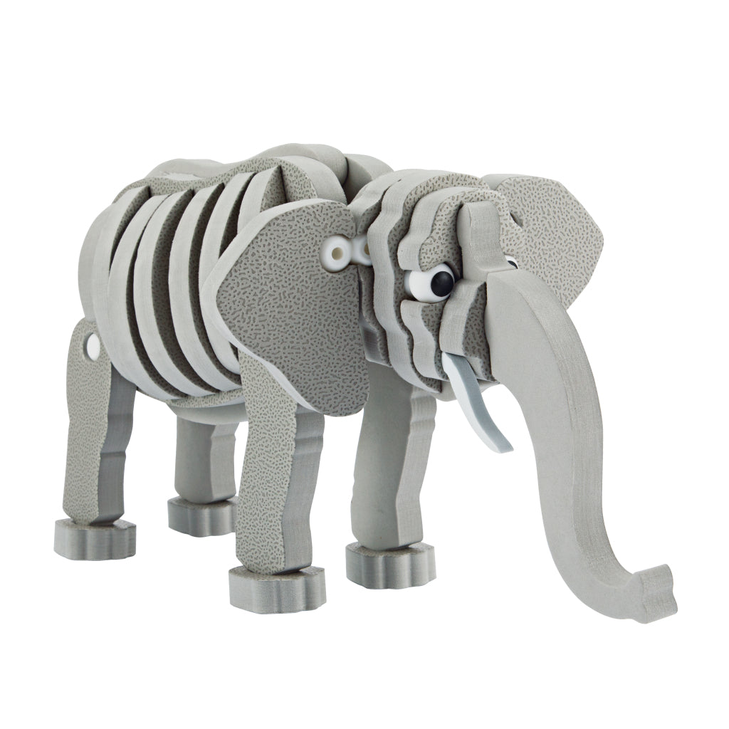 Toi-toys 3d puzzle elefant junior 31,5 cm in schiuma grigio 75 pezzi da 75 pezzi