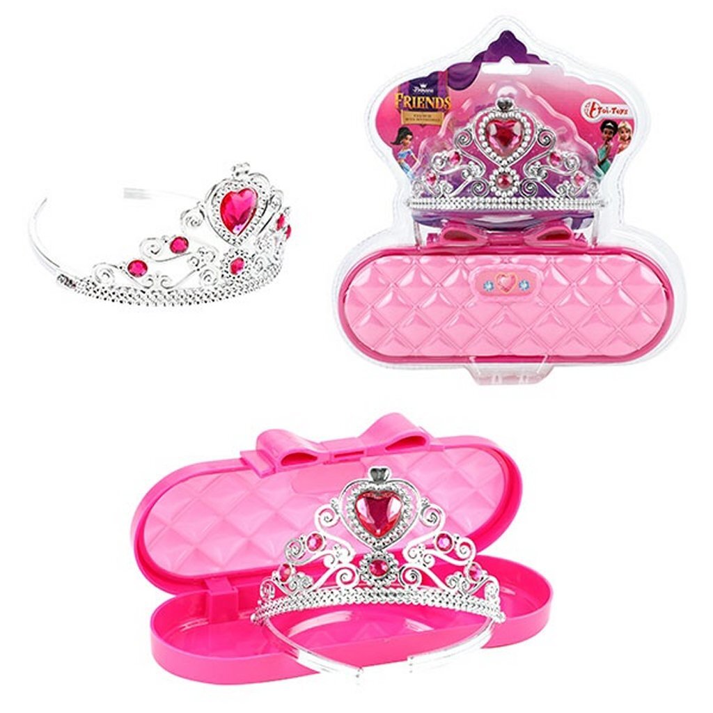 Princess friends friends prinses diadeem met tasje roze