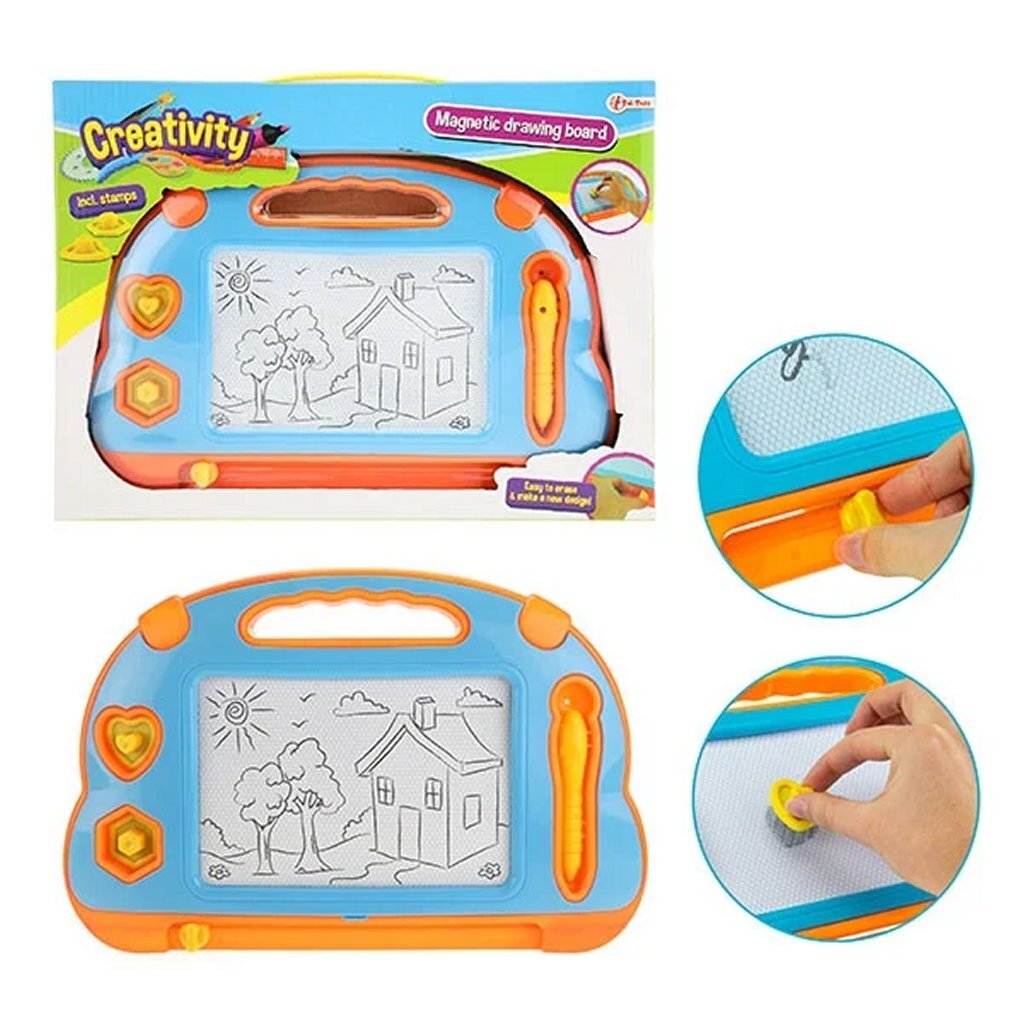 Planche à dessin magnétique créativité + formes de stylos