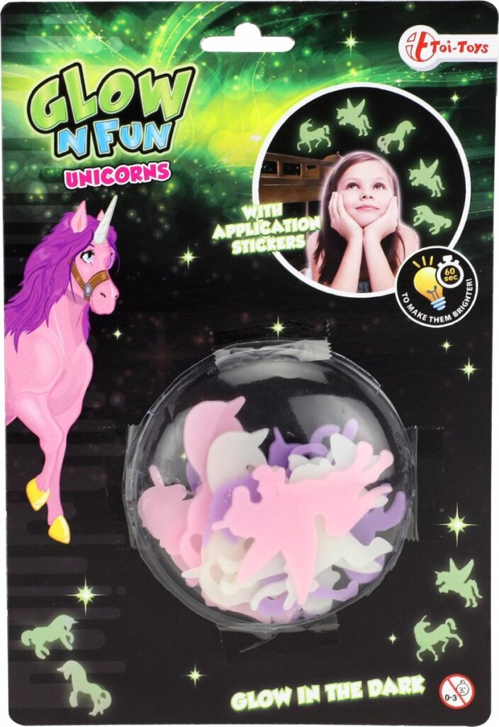 Toi-toys Glow In the Dark Adesions Unicorn