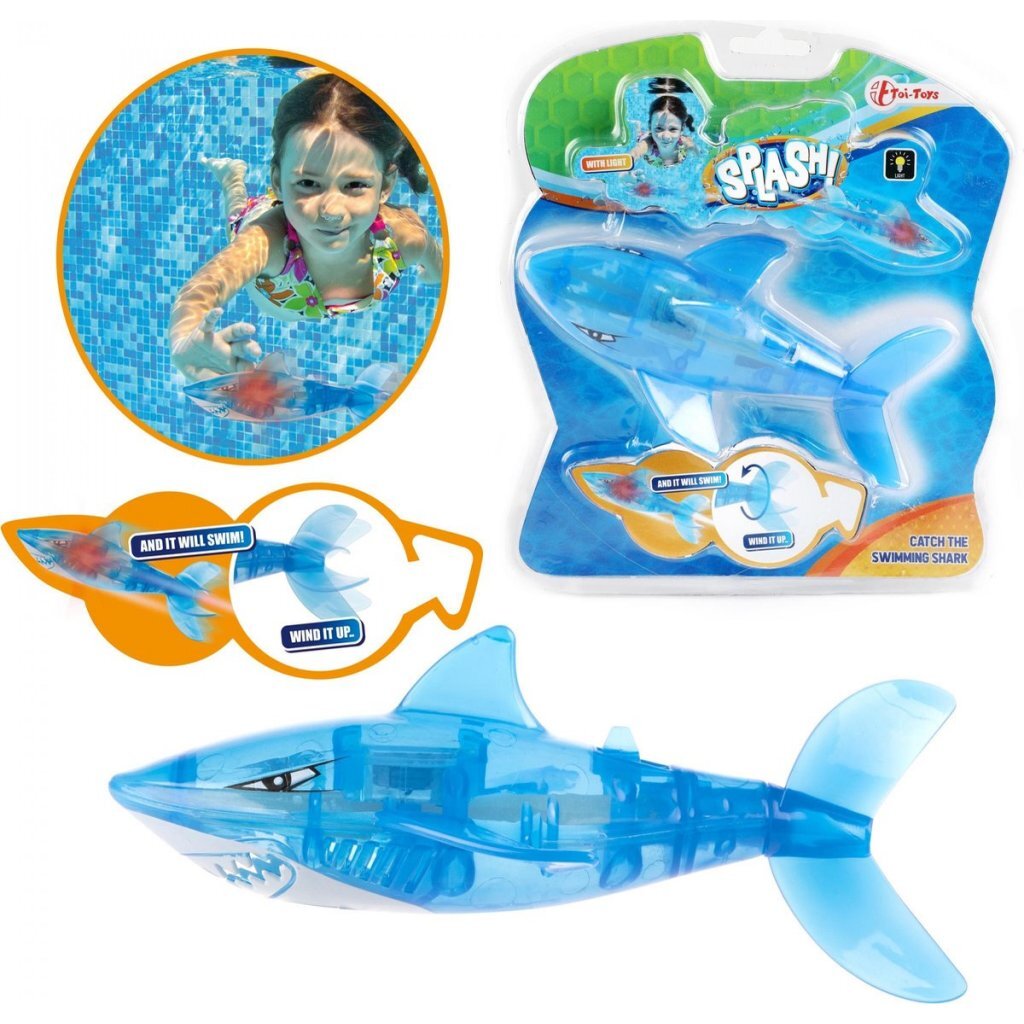 Splash Swimming Diving Shark med ljus