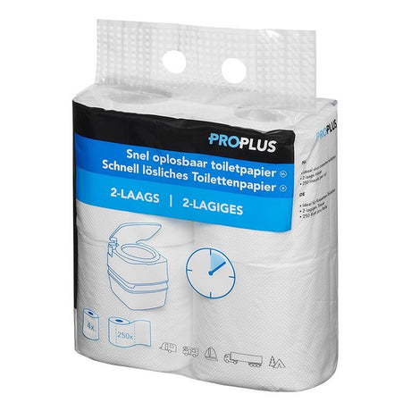 Proplus snel oplosbaar toiletpapier set van 4 stuks