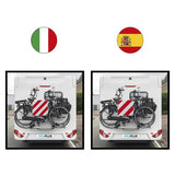 Proplus markeringsbord flexibel 50x50 cm voor itali euml; spanje portugal rood wit