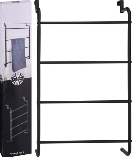 Solutions de salle de bain solutions de salle de bain porte-serviette de porte métal noir
