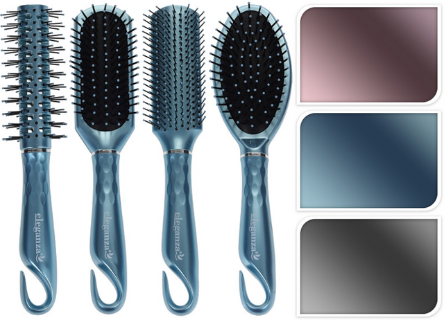 Eleganza haarborstel 24cm 3 assorti kleur