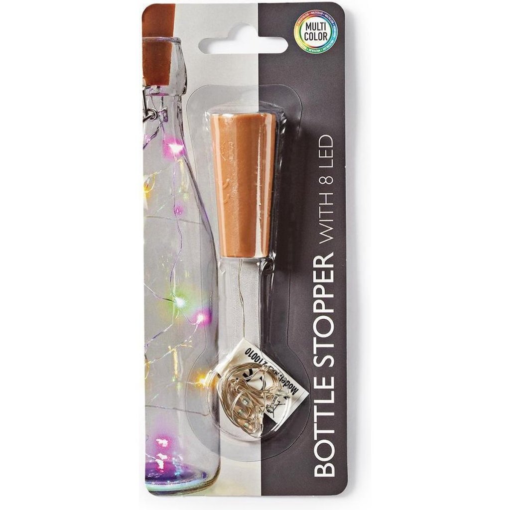 S.i.a. Cordon lumineux bouchon de bouteille avec 8 lumières LED multicolores IP44