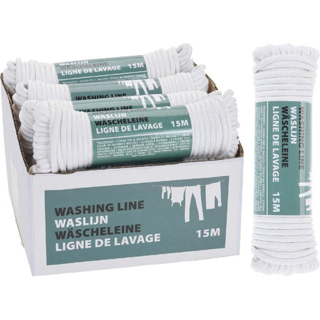 Corde à linge polyester Basic 15m blanc