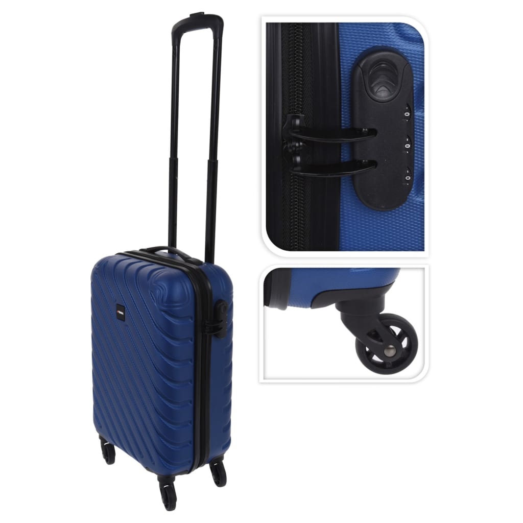 Proworld Proworld Suitcase Diamond Wzór 28 l Ciemnoniebieski