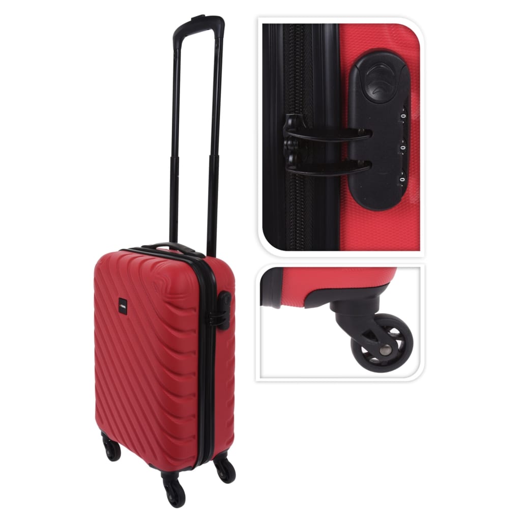 Proworld Proworld Suitcase Diamond Wzór 28 L ciepłe czerwone