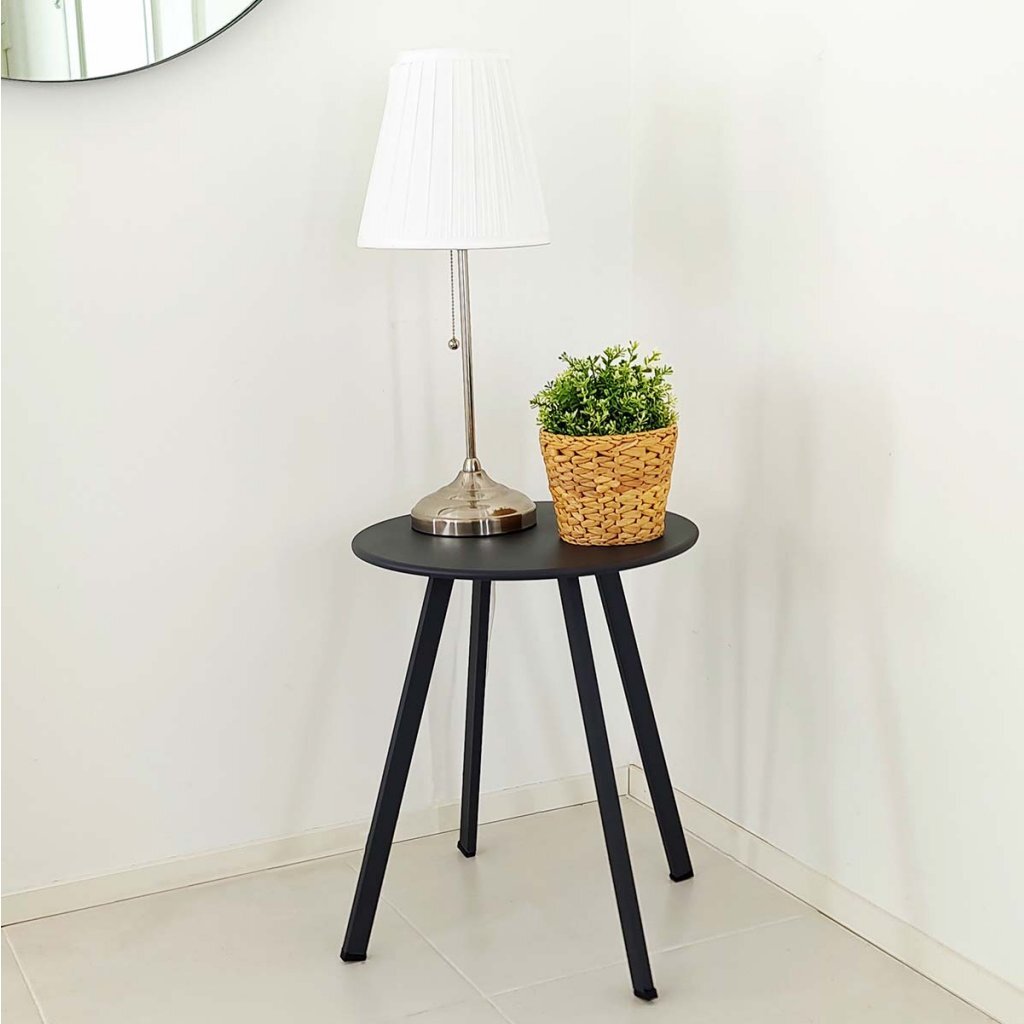 Table de jardin Pro en métal 40x49 cm gris foncé mat