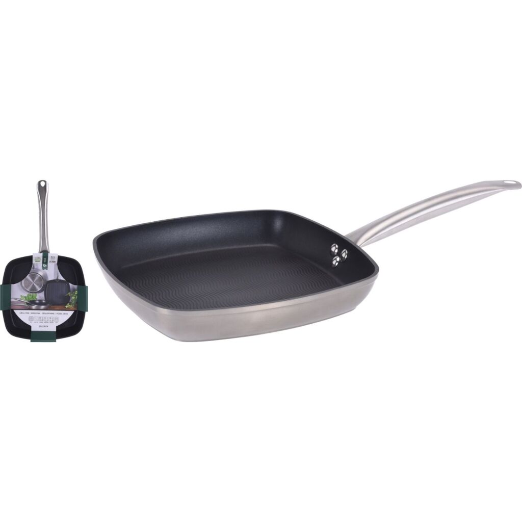 Poêle à griller Excellente vaisselle 26 cm argent
