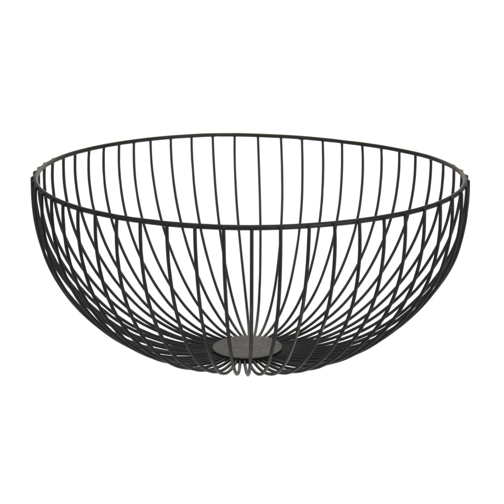 Autres marques corbeille à fruits en métal ronde 35x16 cm noir