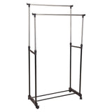 Solutions de stockage Solutions de stockage Rack de vêtements avec roues doubles 80x42x (90-160) cm