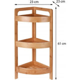 Solutions de salle de bain Solutions de salle de bain Rack de salle de bain Bamboo à 3 couches