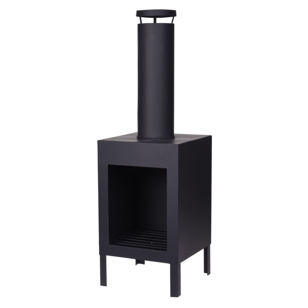 Fiche de progarden avec cheminée 100 cm noir