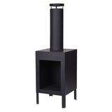 Fiche de progarden avec cheminée 100 cm noir
