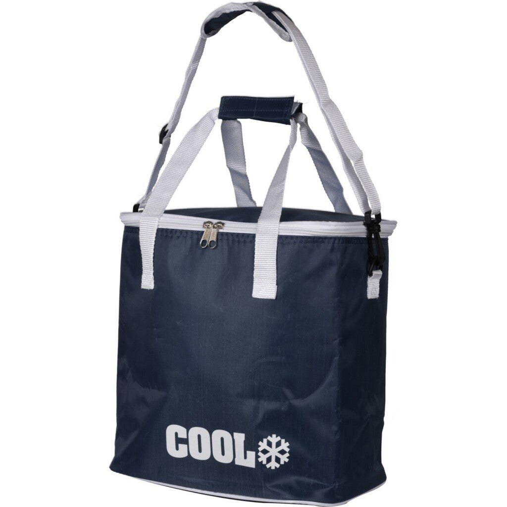 Sac isotherme basique 18l 29x21x31 cm bleu foncé blanc