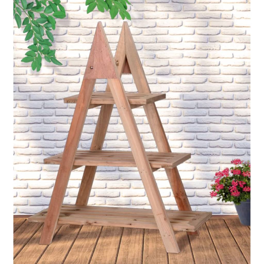 H S Collection H S Collection Plant Rack with 3 levels 48x32x79 cm wood