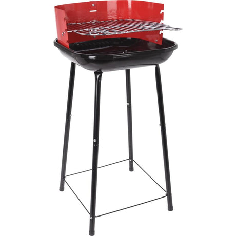 BBQ semi-ouvert 41 cm rouge noir