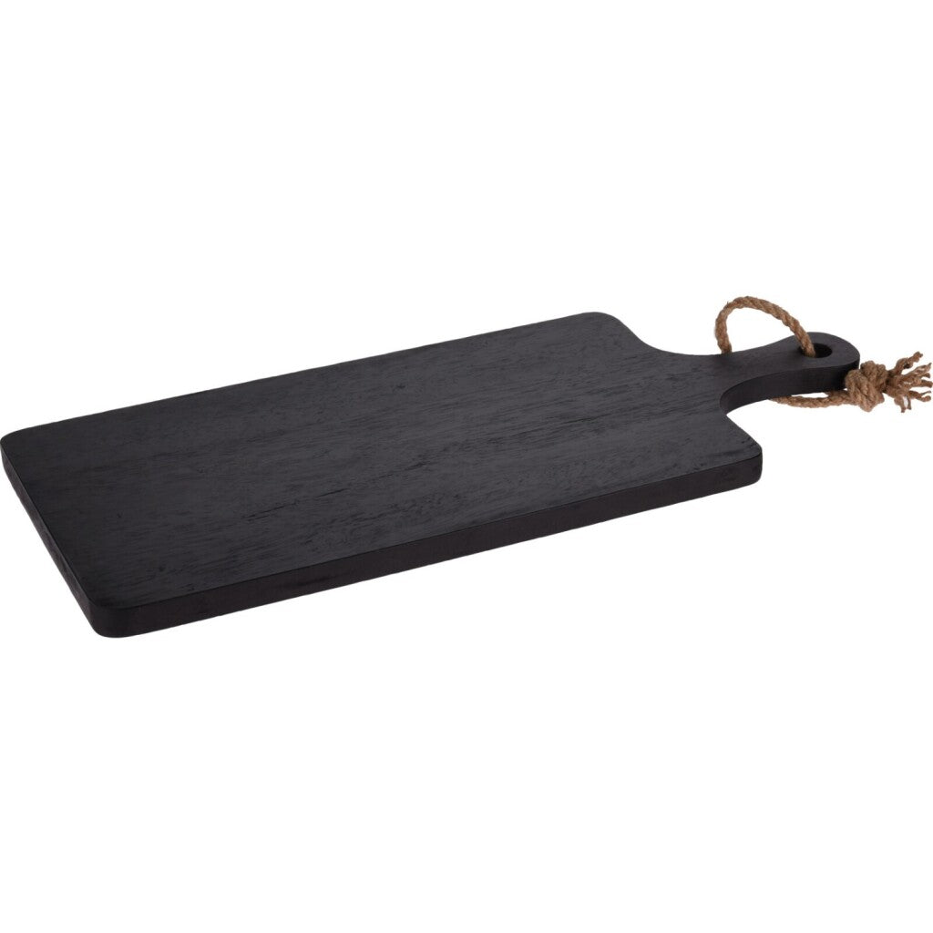 Basic Rubberwood Schneidebrett 50x15x2 cm schwarz