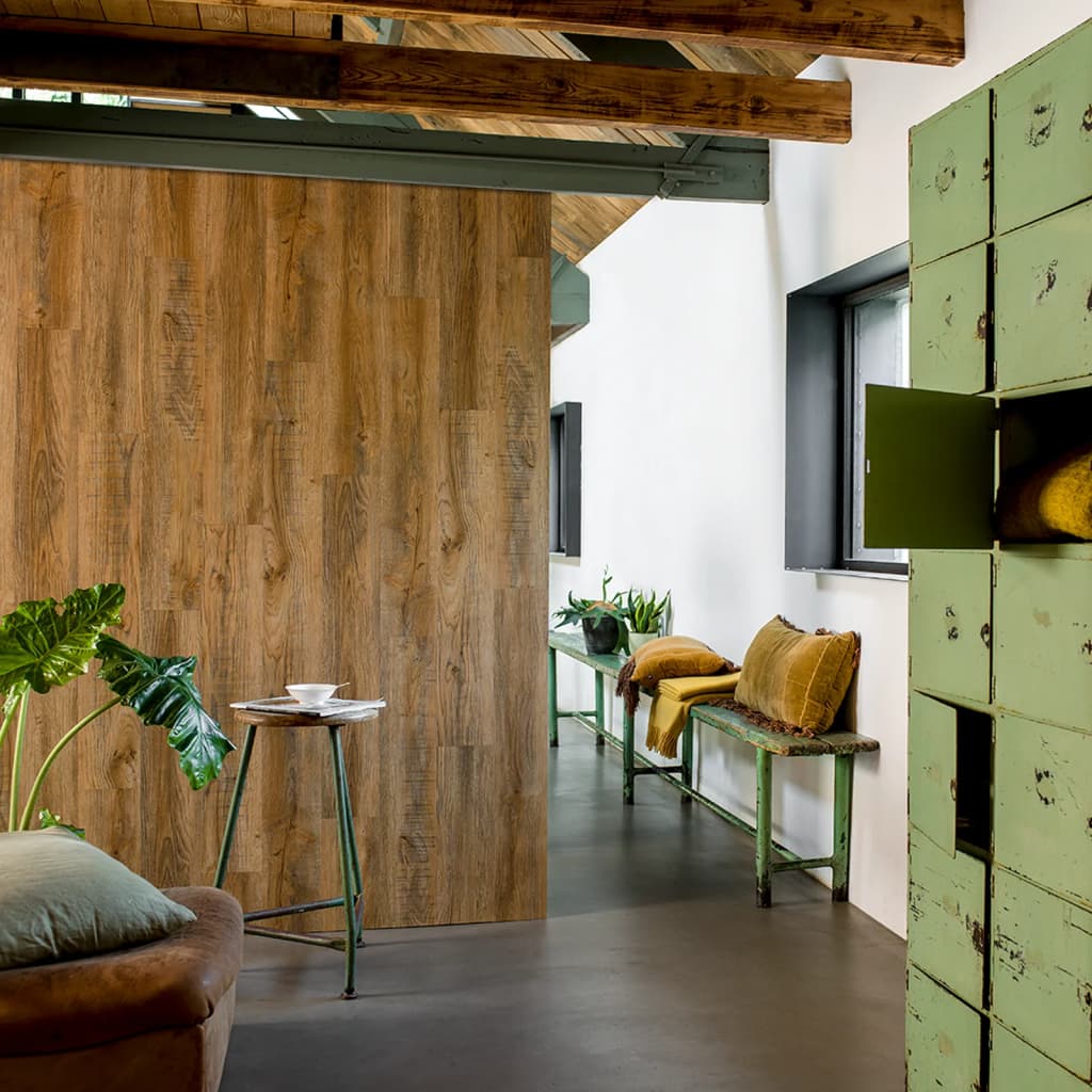 Walart Planks Wood-look recyclé chêne vintage brun