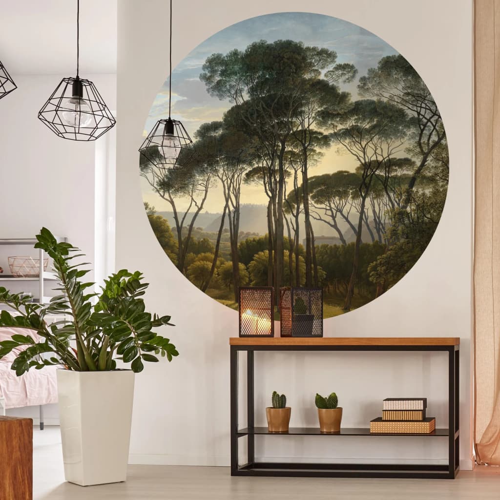 Wallart Wallart Wallow Circle Regenschirmkiefern in Italien 190 cm