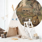 Wallart Wallow Circle Animals of Africa 142,5 cm