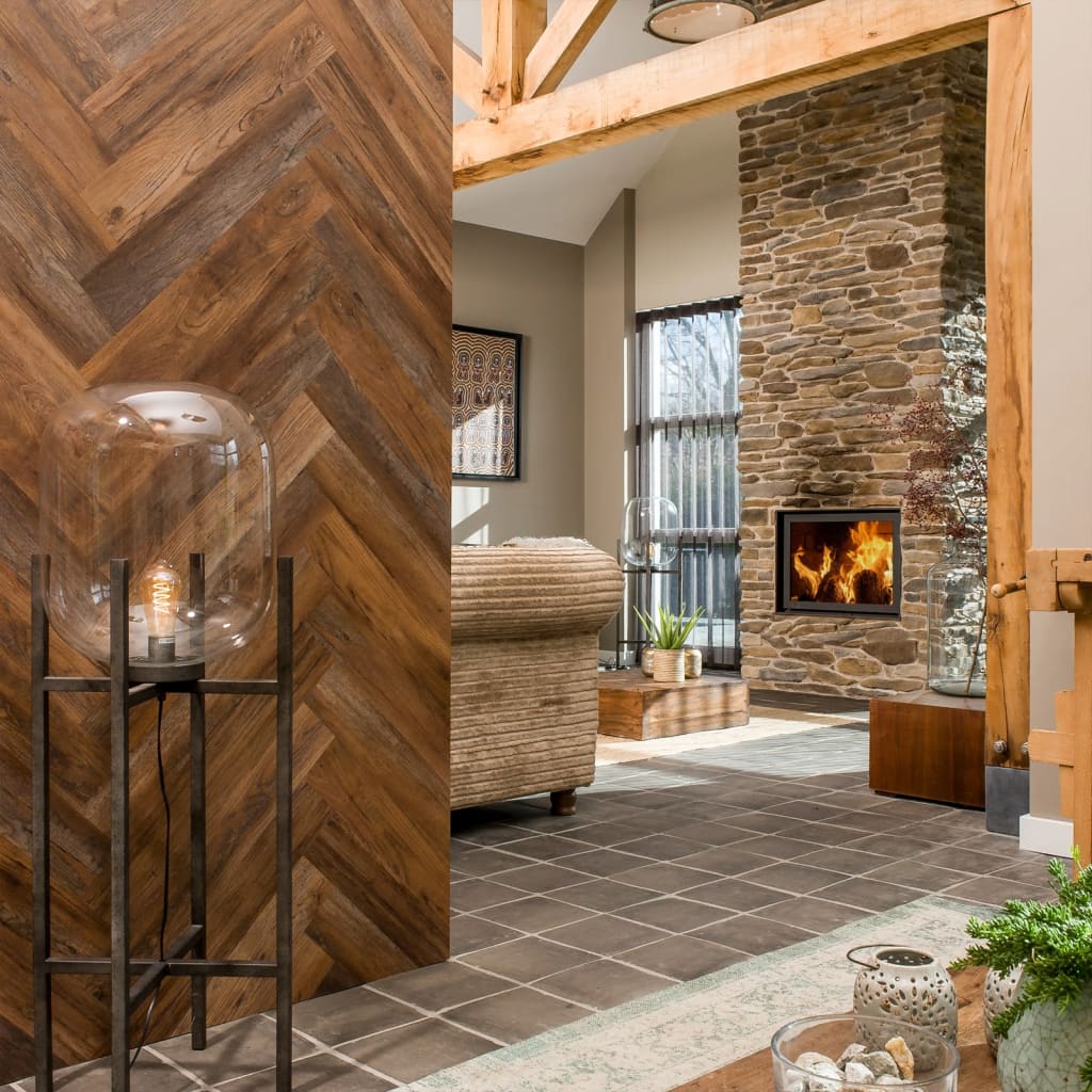 Walart Planks Wood-look Sandwood Oak Grinding Brown