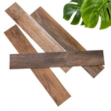 Wallart planken hout-look schuurhout eiken omberbruin