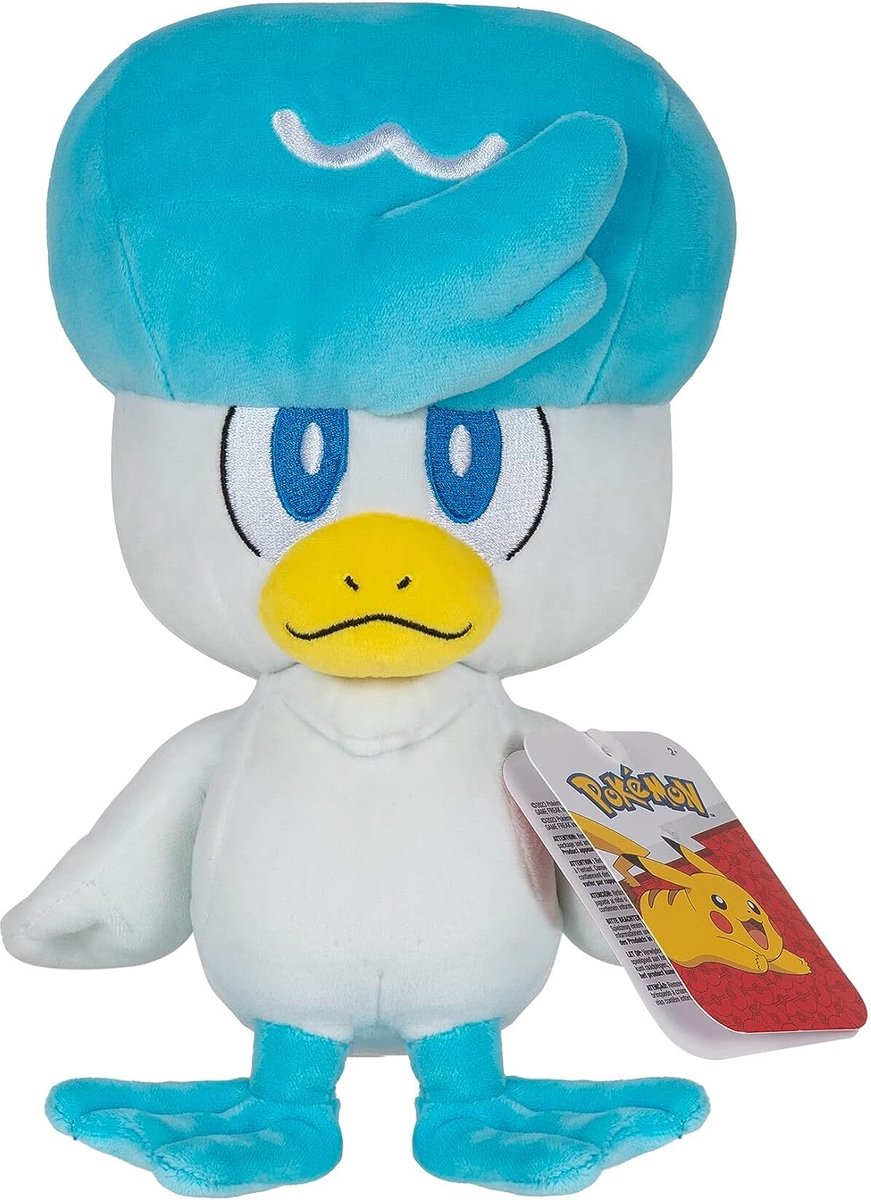 Peluche Pokémon Boti - Quaxly, 20cm