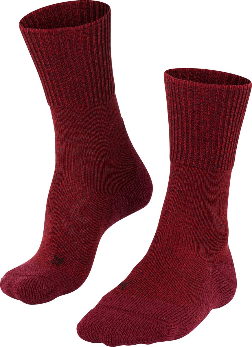 Falke tk1 laine anti-ampoules laine épaisse matériau fonctionnel chaussettes de marche femme rouge - taille 39-40