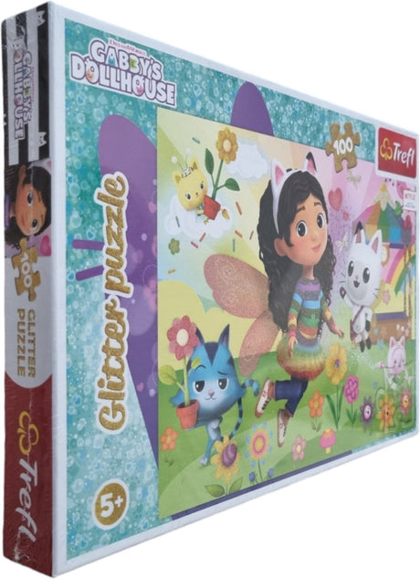 Puzzle à paillettes Trefl Gabby's Dollhouse - 100 pièces - à partir de 5 ans