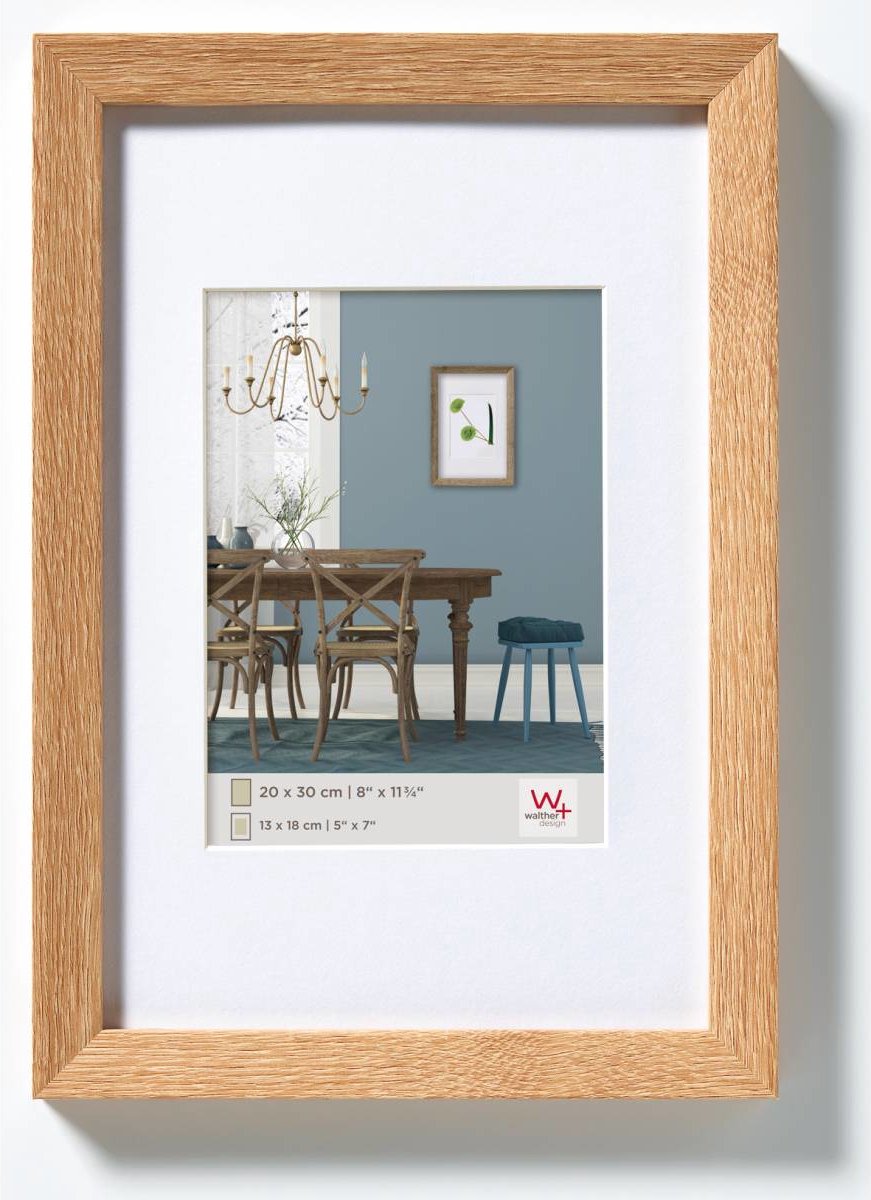 Walther fiorito - cadre en bois mdf - format photo 10x15 cm - chêne clair