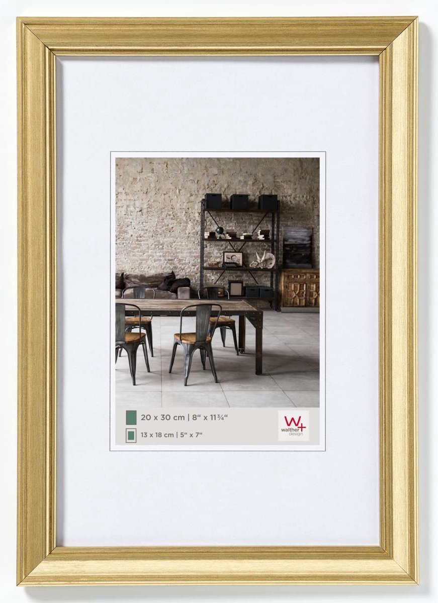 Walther lounge - cadre photo - format photo 15x20 cm - or