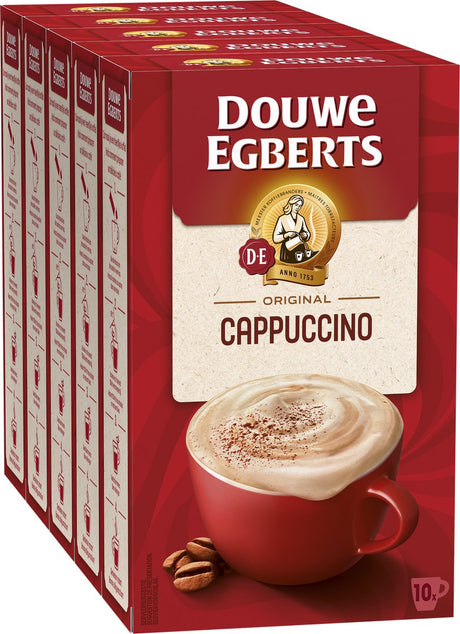 Douwe Egberts cocooning coffee cappuccino café instantané - 5 x 10 sachets