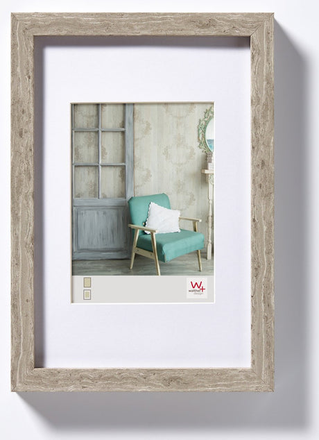 Walther Stockholm - cadre en bois mdf - format photo 18x24 cm - gris