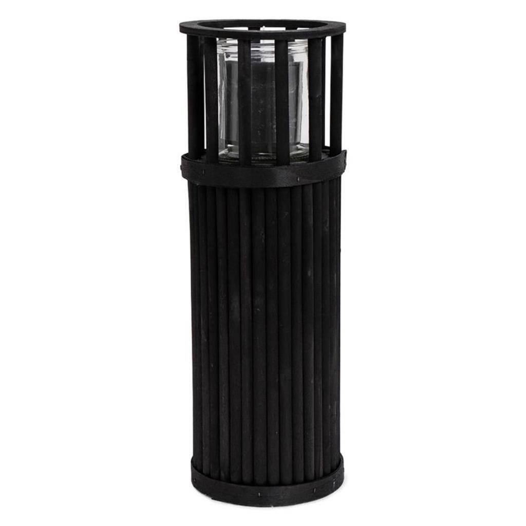 Pilier lanterne Senza 40 cm bois noir