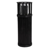 Pilier lanterne Senza 40 cm bois noir