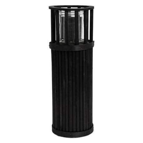 Pilier lanterne Senza 40 cm bois noir