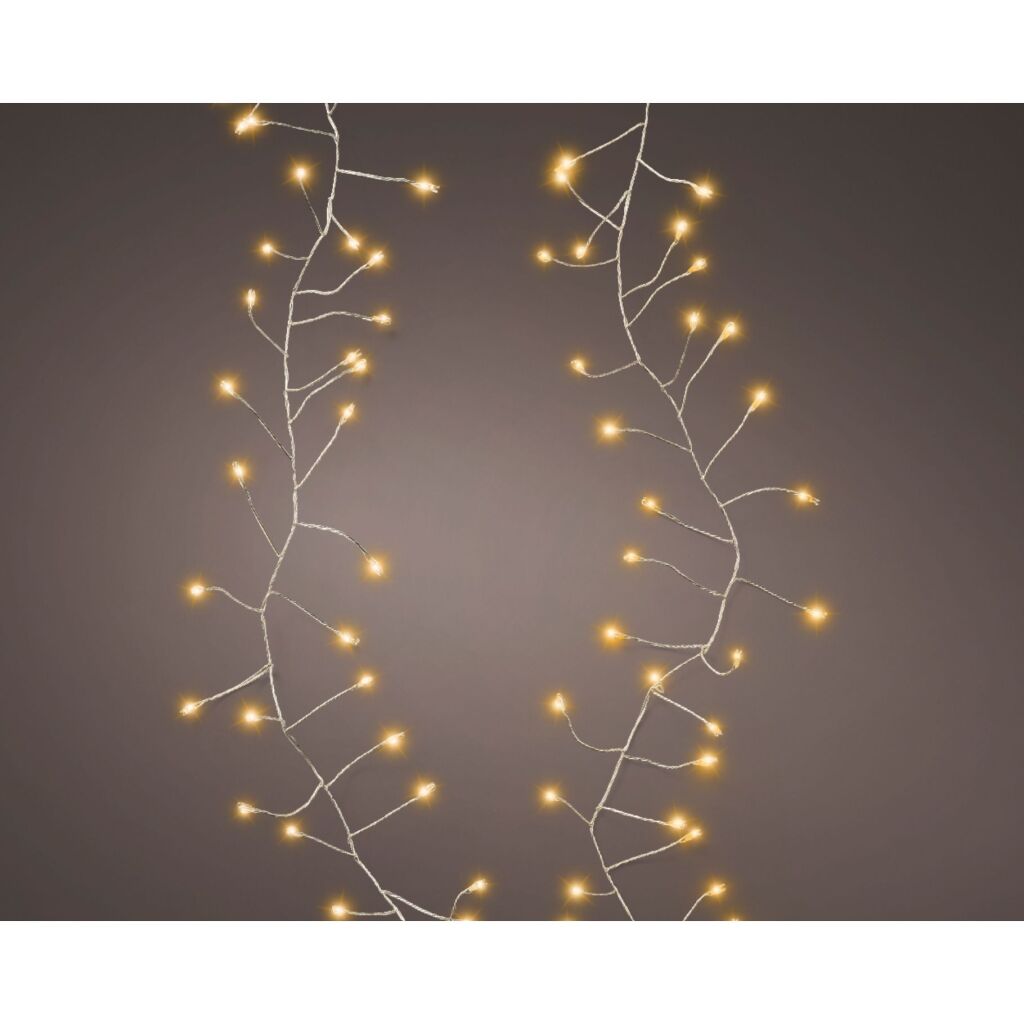 Autres marques Cordon LED 100 LED 120 cm lumière blanc chaud argent
