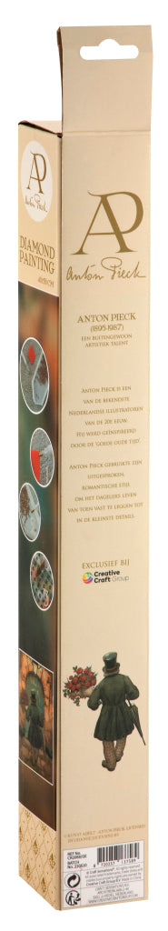 Grafix peinture diamant Anton Pieck homme avec des roses 40x50cm