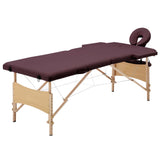 Vidaxl Massage Table Tableable 2 Zonen Holzwäin